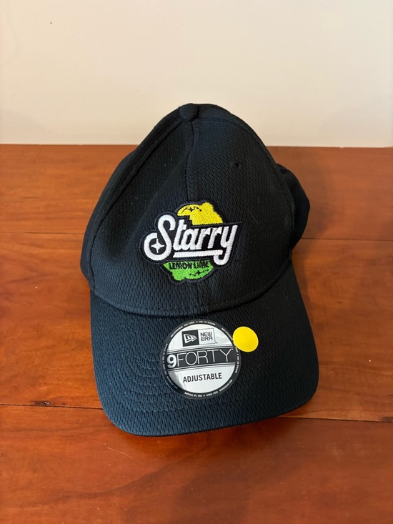 New Era 9FORTY Starry Lemon Lime Adjustable Hat Black Promo Baseball Cap - Picture 2 of 6